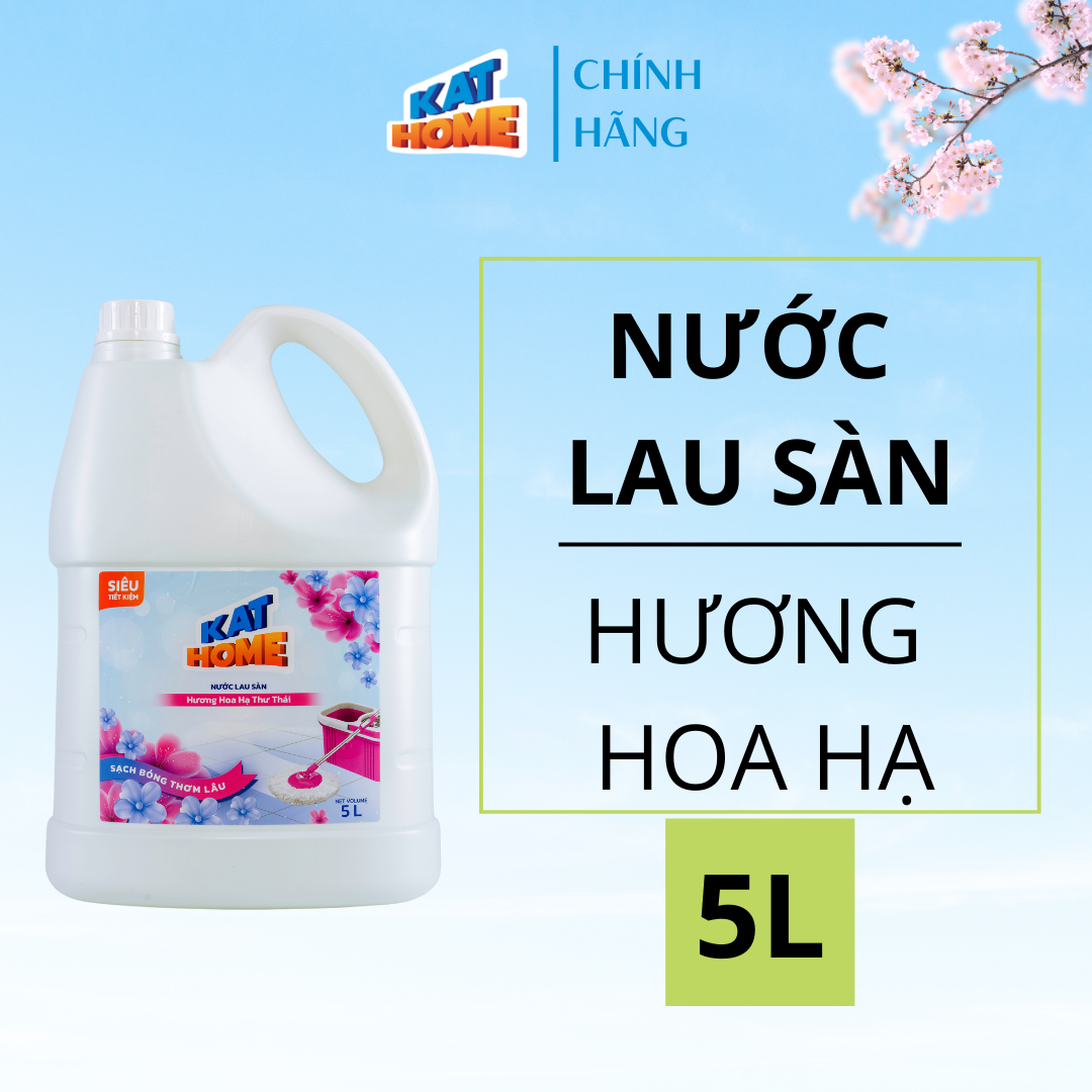 Nước lau sàn KAT HOME Hương Hoa Hạ 5L