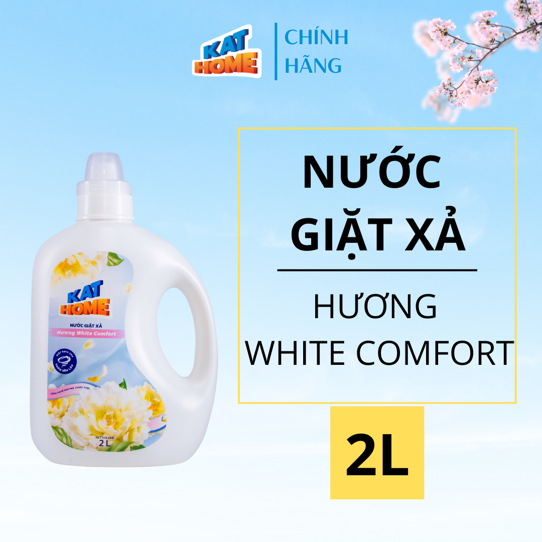 Nước giặt xả KAT HOME Hương White Comfort 2L