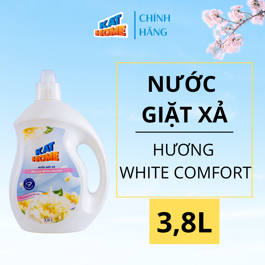 Nước giặt xả KAT HOME Hương White Comfort 3,8L