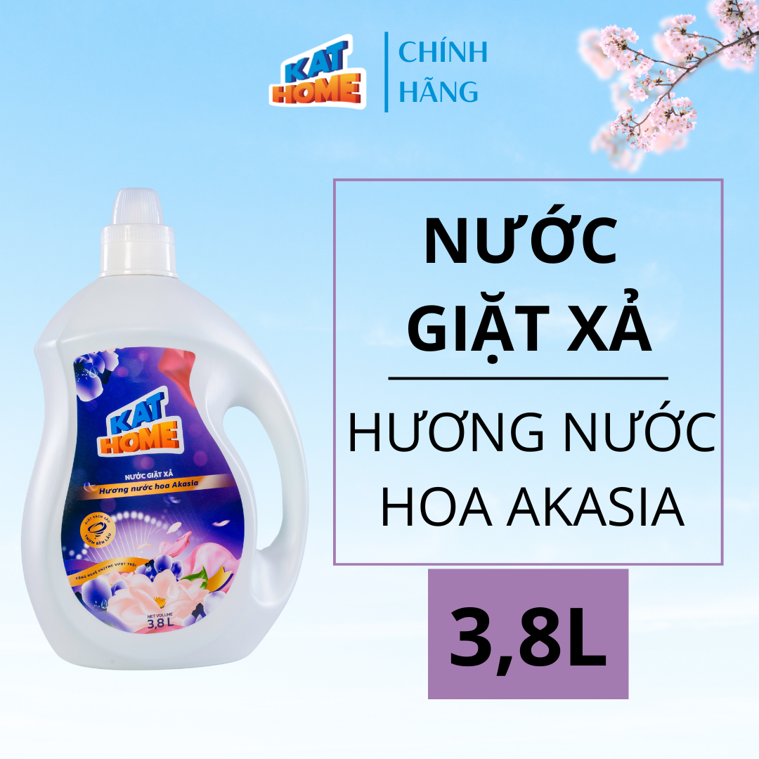 Nước giặt xả KAT HOME Hương Nước hoa Akasia 3,8L