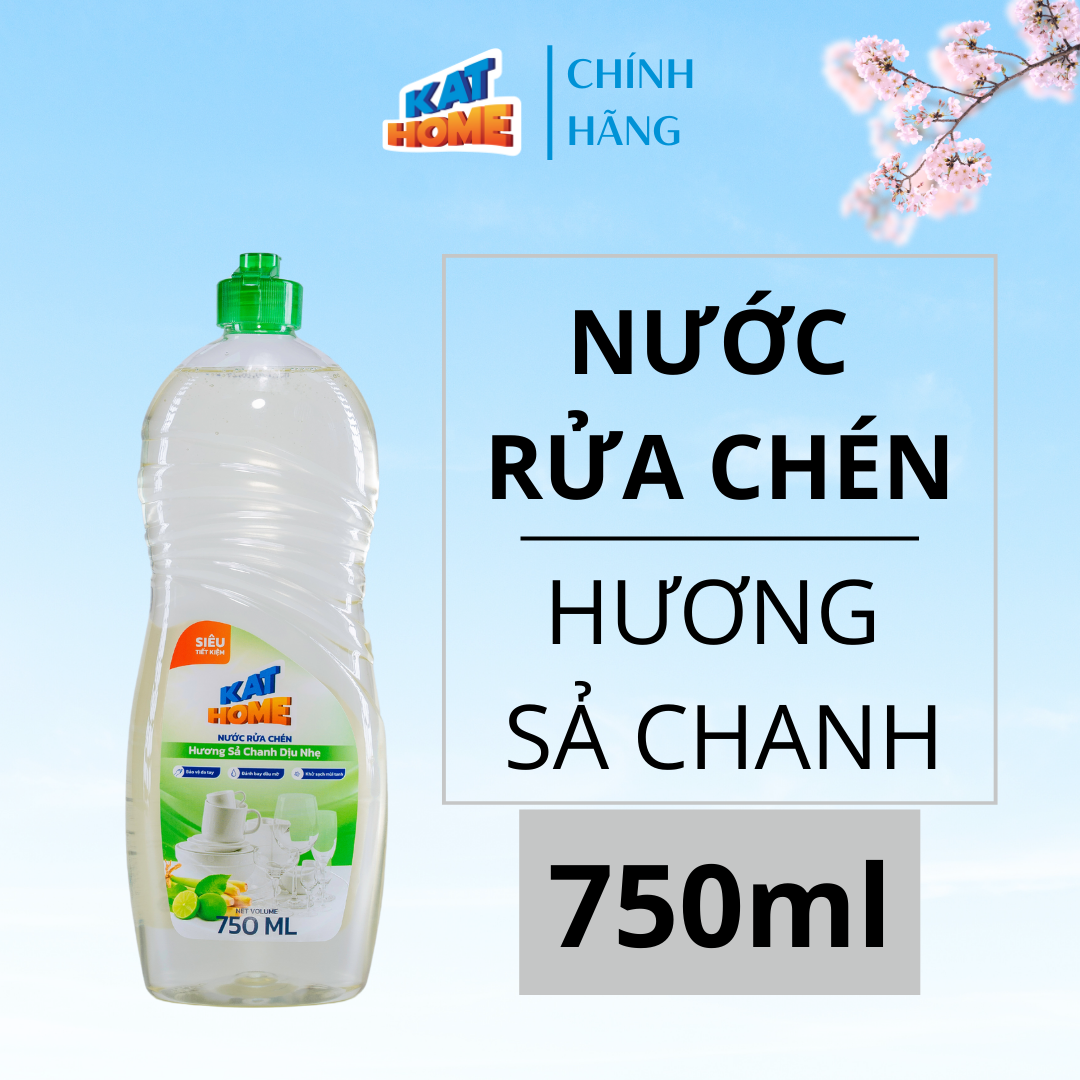 Nước rửa chén KAT HOME Hương Sả Chanh 750ml