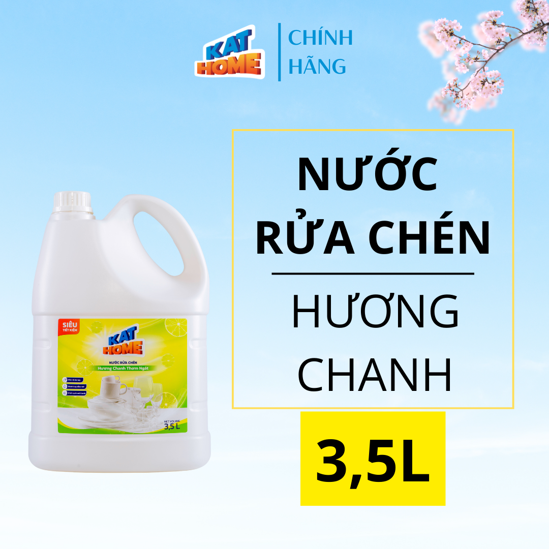 Nước rửa chén KAT HOME Hương Chanh 3,5L