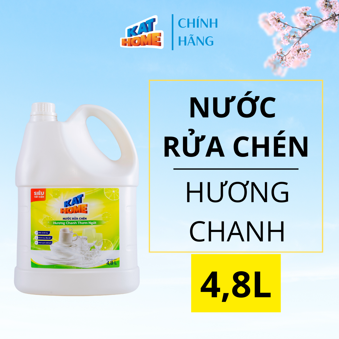 Nước rửa chén KAT HOME Hương Chanh 4,8L